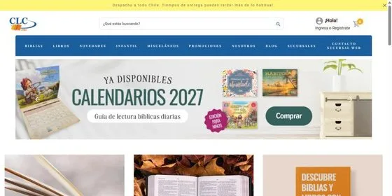 Portada de la tienda online de CLC Chile, hecha con XCommerce
