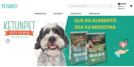 Portada de la tienda online de Ketunpet, hecha con XCommerce